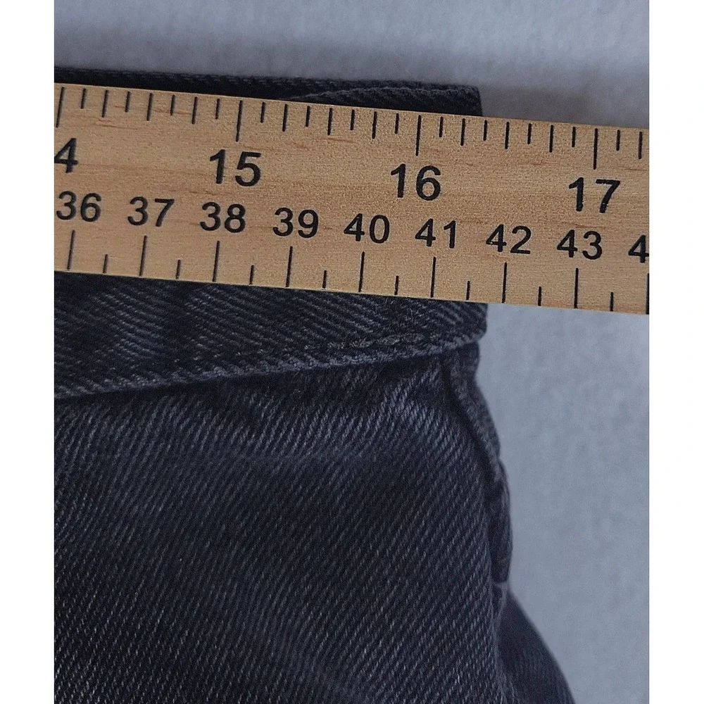 Levis 505 Regular Fit Black Jeans Straight Leg W33 L30 Mens Classic Denim Cotton